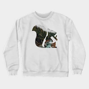 Squirrel and Landscape Crewneck Sweatshirt